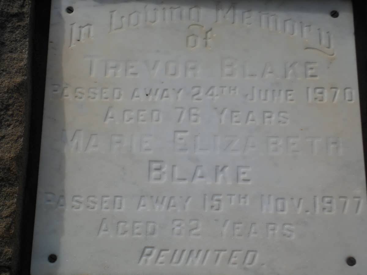 BLAKE Trevor -1970 &amp; Marie Elizabeth -1977