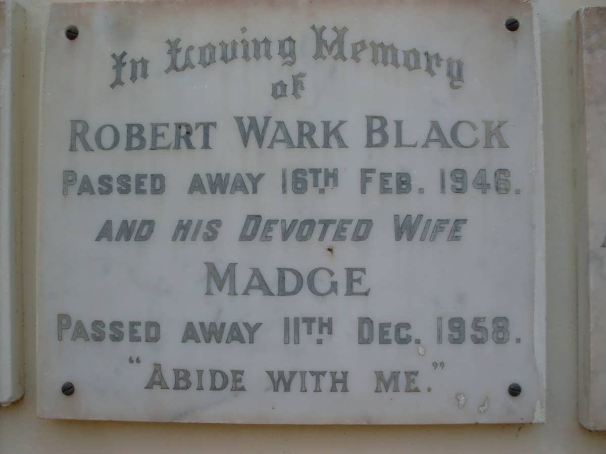 BLACK Robert Wark -1946 &amp; Madge -1958