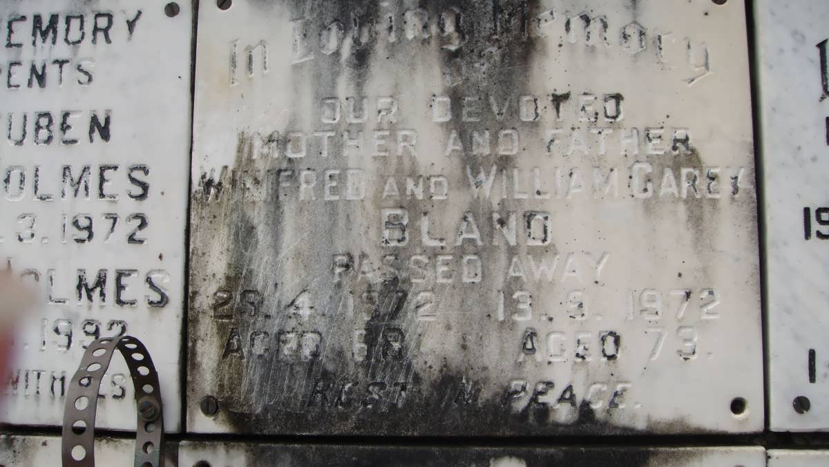 BLAND William Carey -1972 &amp; Winifred -1972