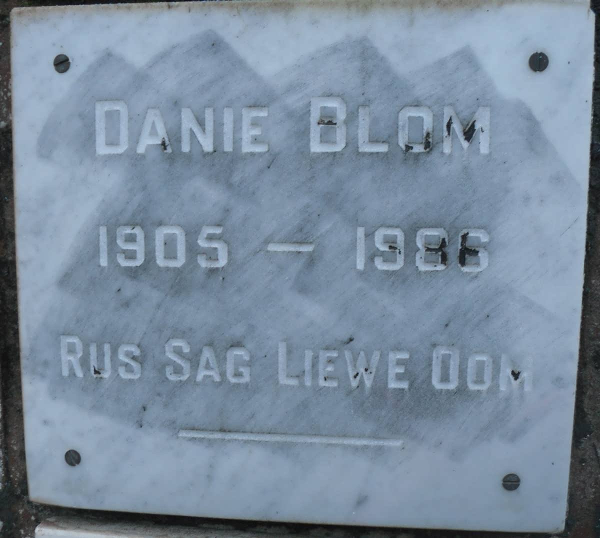 BLOM Danie 1905-1986