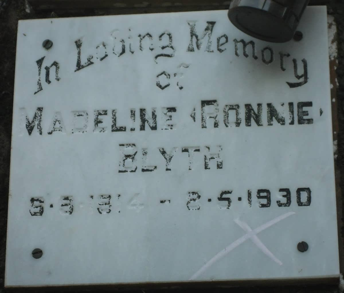 BLYTH Madeline 1914-1990