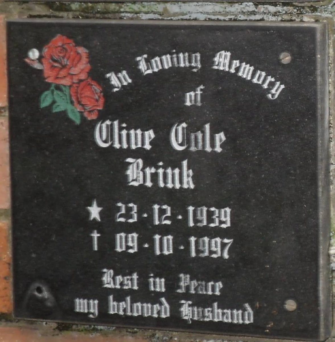 BRINK Clive Cole 1939-1997
