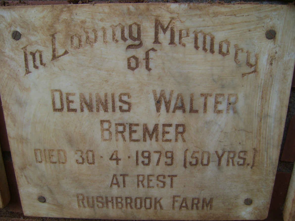 BREMER Dennis Walter -1979