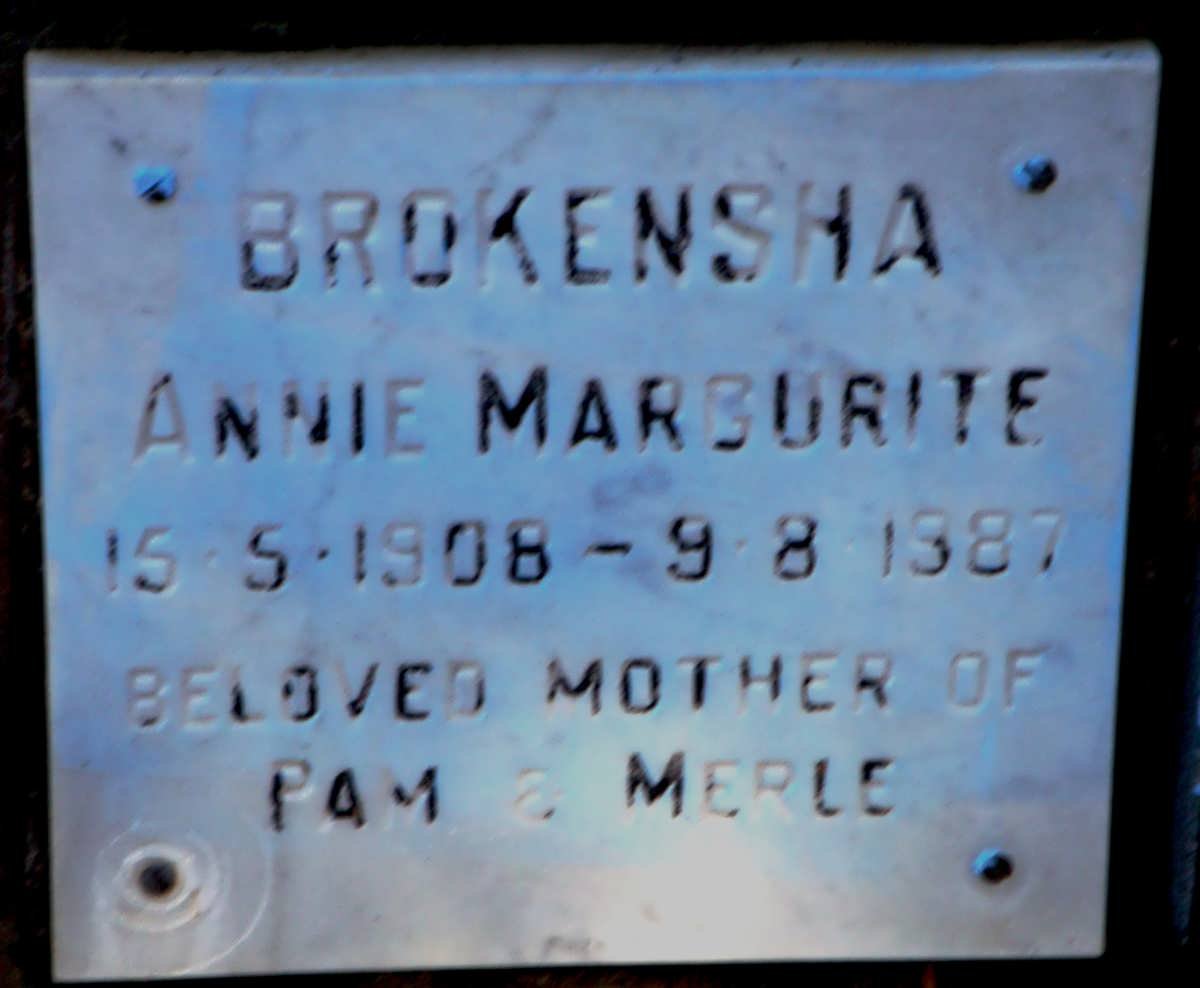 BROKENSHA Annie Margurite 1908-1987