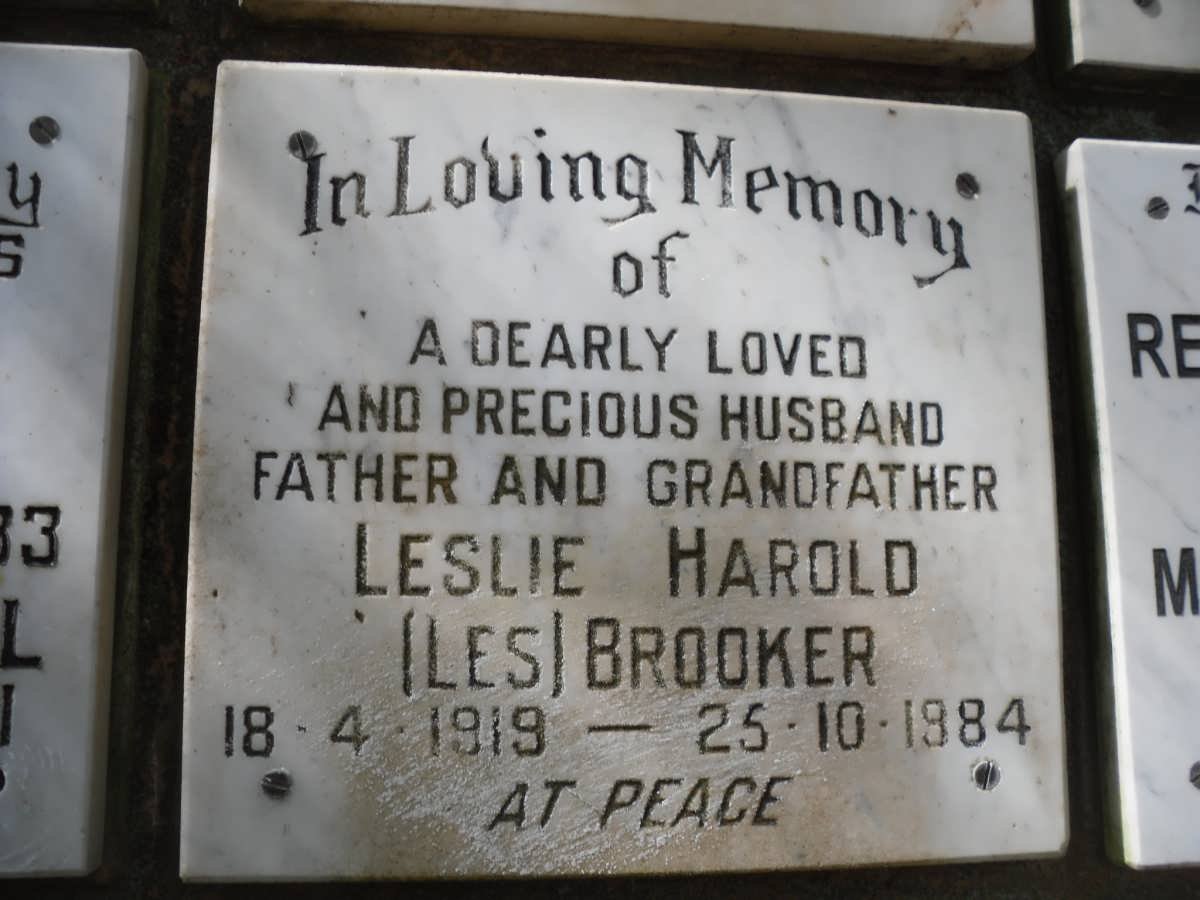 BROOKER Leslie Harold 1919-1984