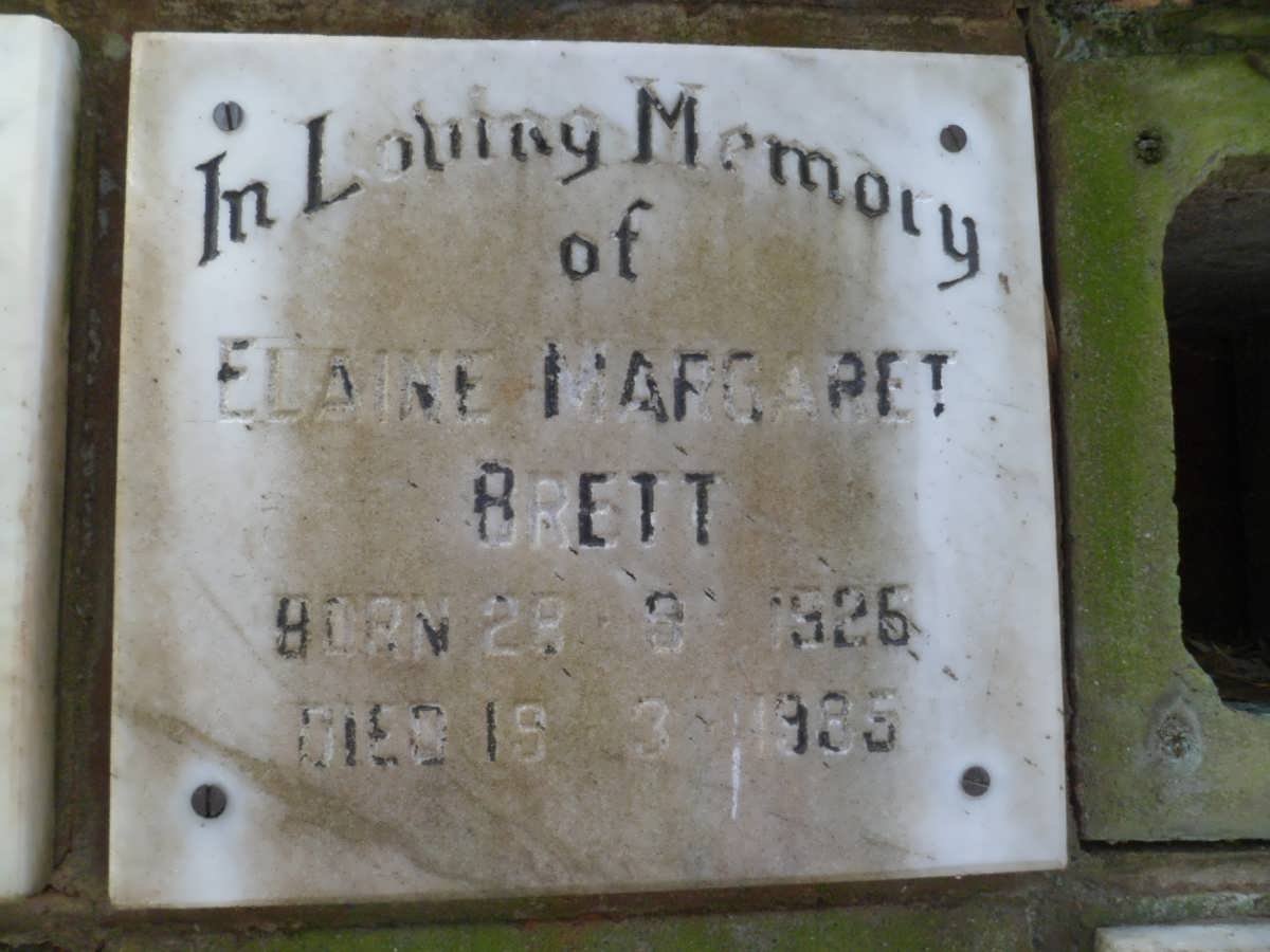 BRETT Elaine Margaret 1926-1985