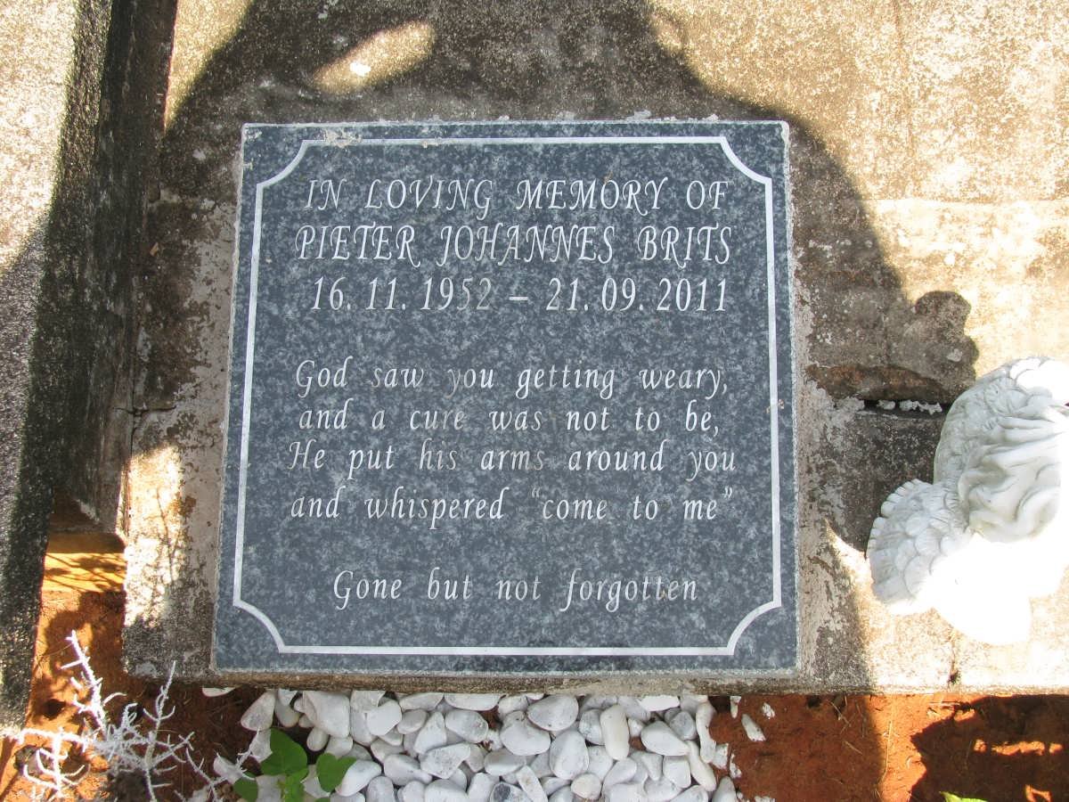BRITS Pieter Johannes 1952-2011