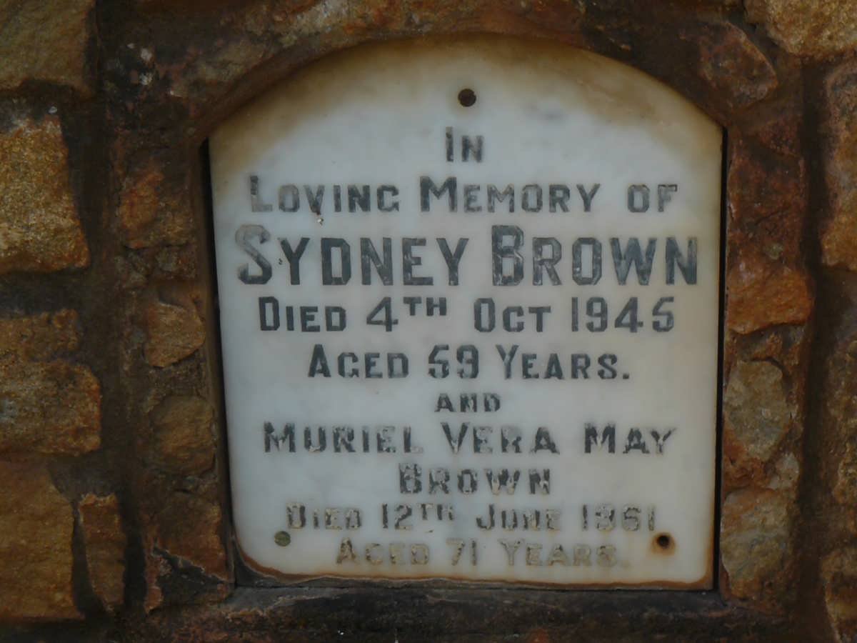 BROWN Sydney -1945 &amp; Muriel Vera May -1961 