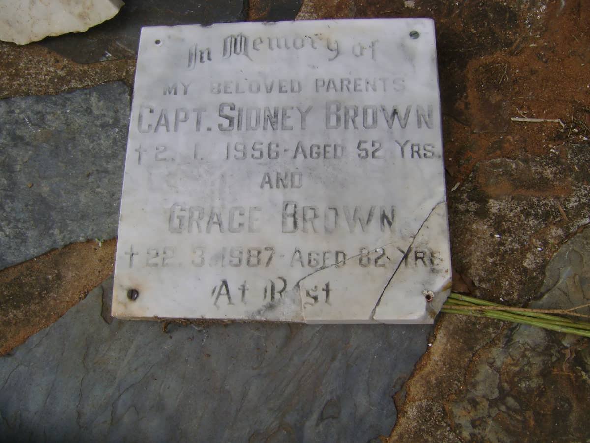 BROWN Sidney-1956 &amp; Grace -1987