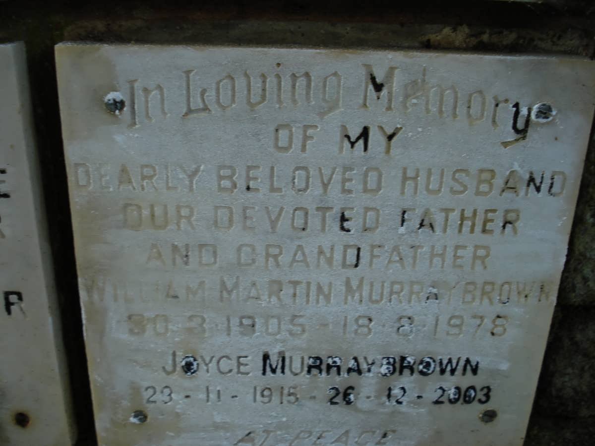 BROWN William Martin, Murray 1905-1978 &amp; Joyce 1915-2003