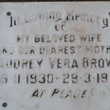 BROWN Audrey Vera 1930-1981