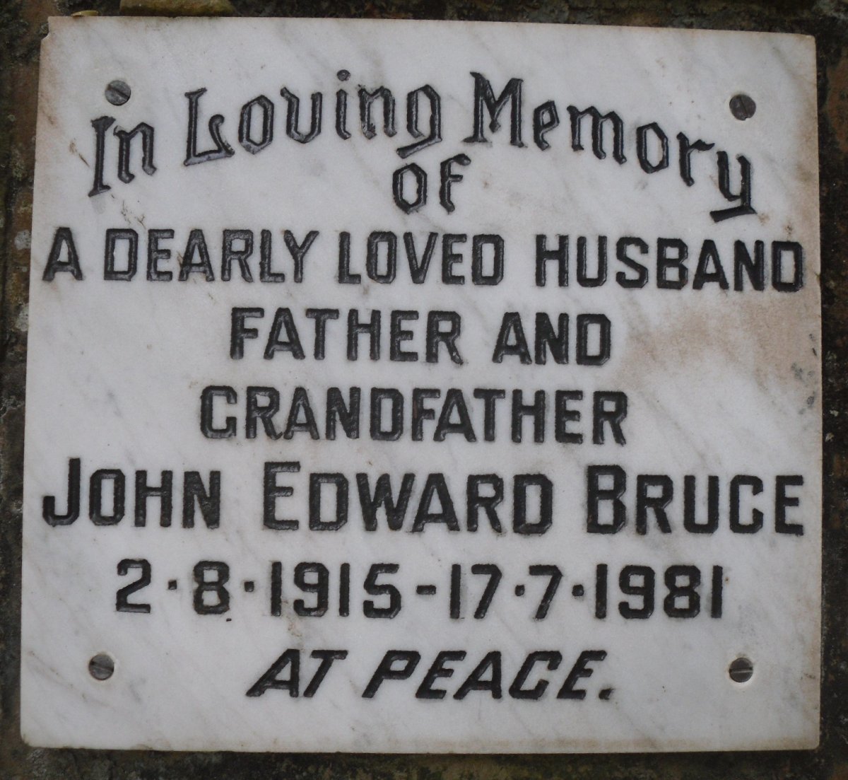 BRUCE John Edward 1915-1981