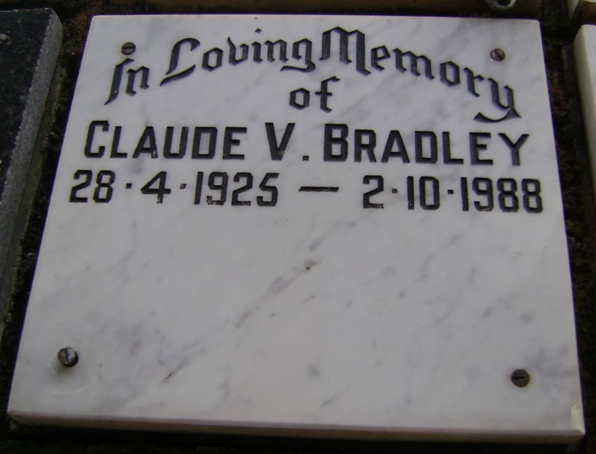 BRADLEY Claude V. 1925-1988