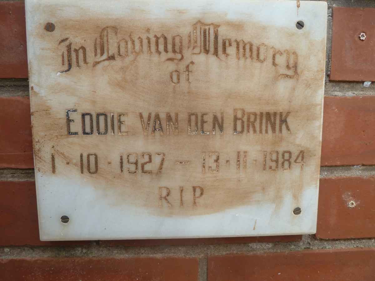 BRINK Eddie, van den 1927-1984
