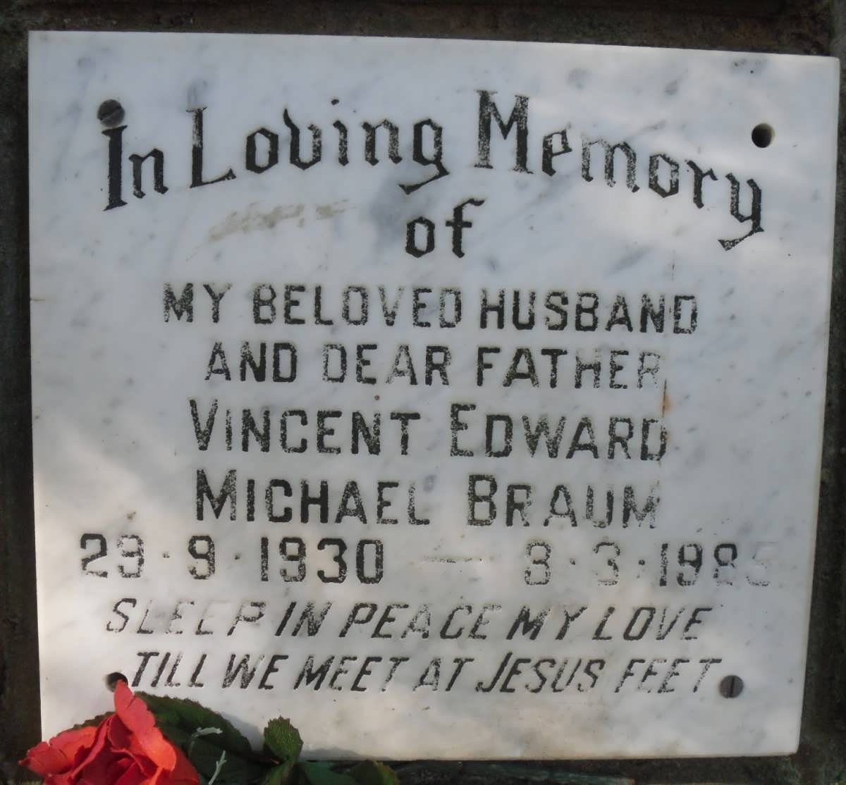 BRAUM Vincent Edward Michael 1930-1985
