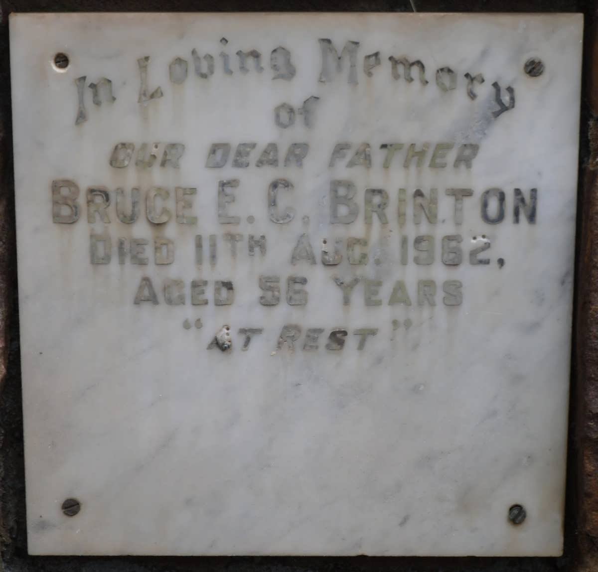BRINTON Bruce E.C. -1962
