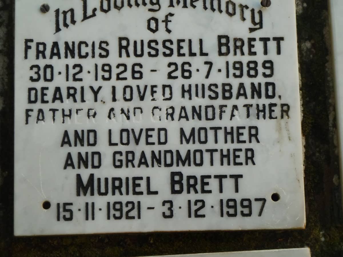 BRETT Francis Russell -1926-1989 &amp; Muriel 1921-1997