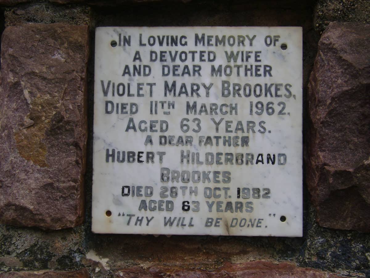 BROOKES Hubert Hildebrand -1982 &amp; Violet Mary -1962