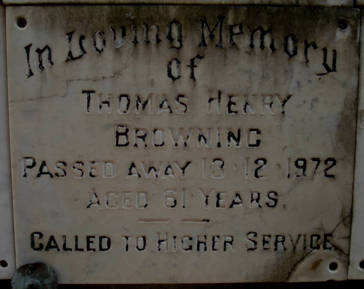 BROWNING Thomas Henry -1972