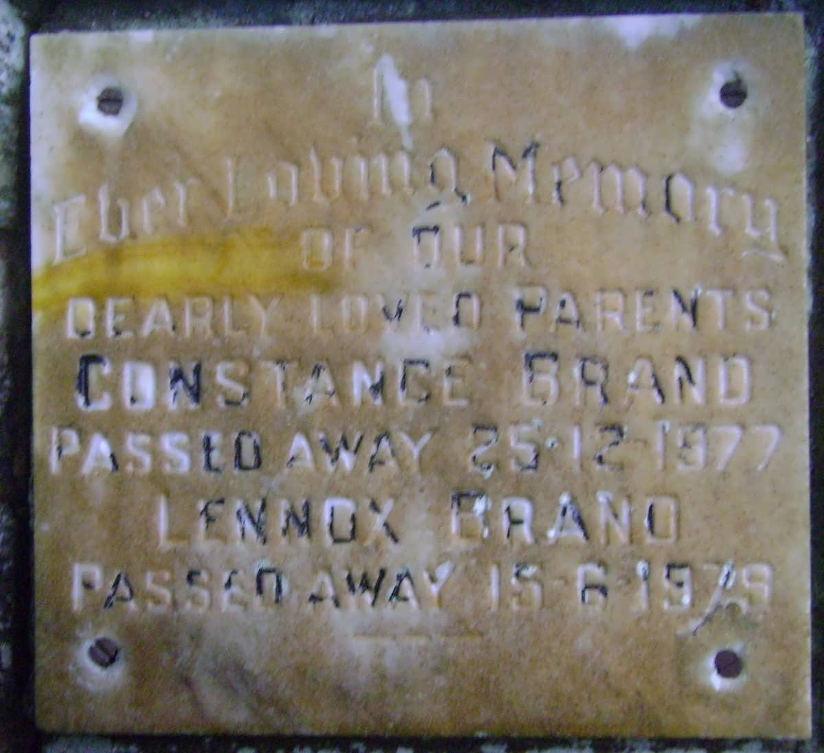 BRAND Lennox -1979 &amp; Constance -1977