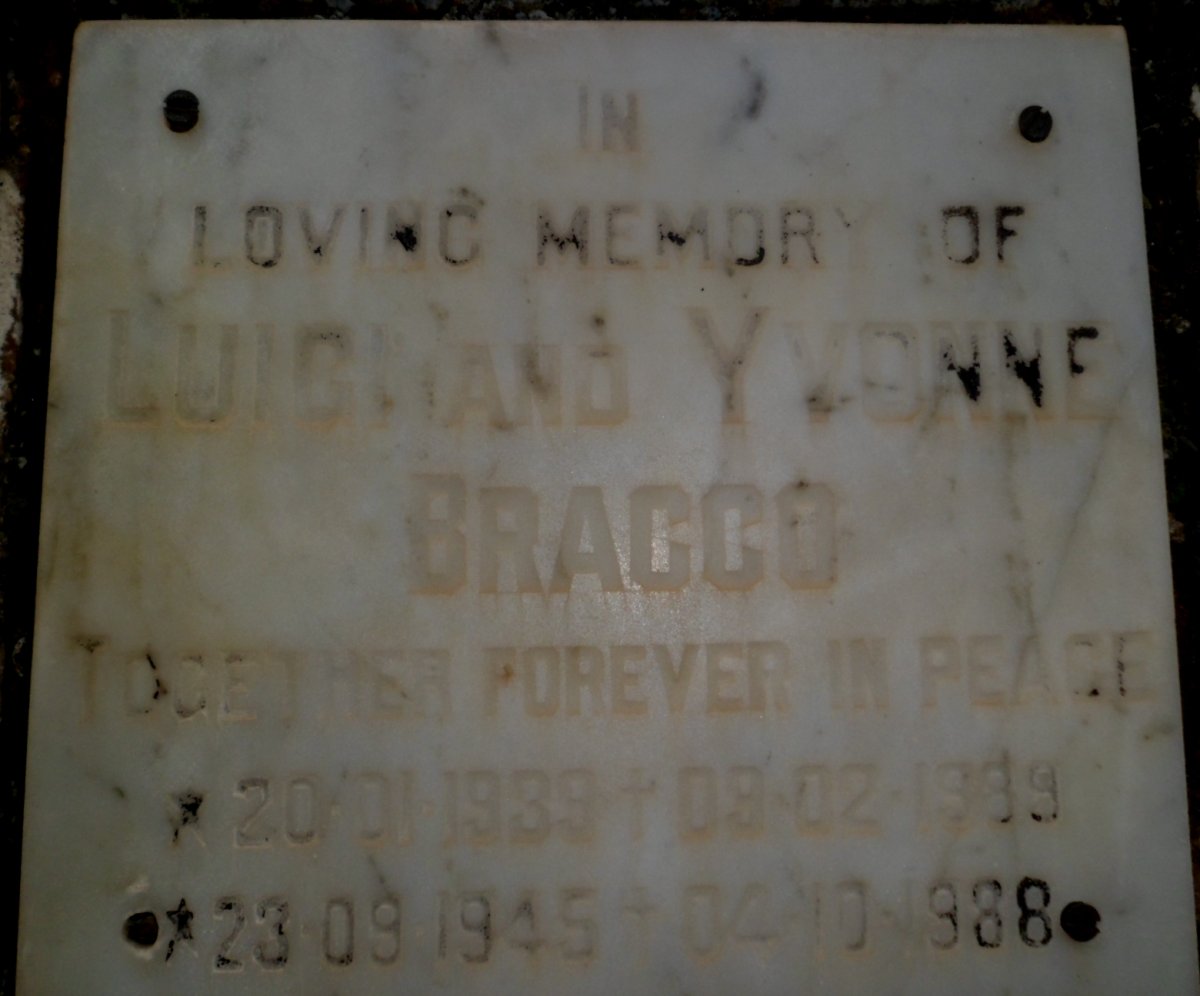 BRACCO Luigi 1939-1989 &amp; Yvonne 1945-1988