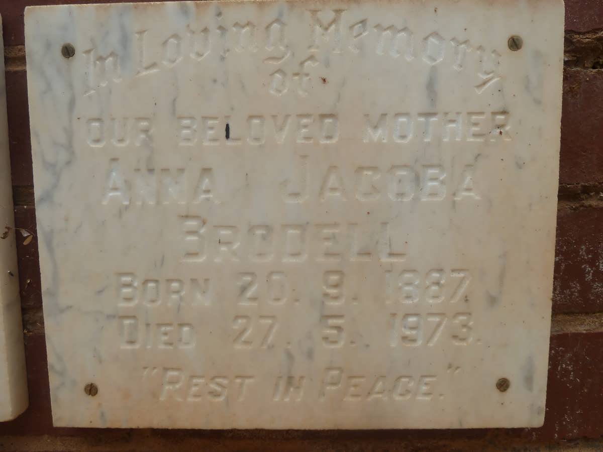 BRODELL Anna Jacoba 1887-1973