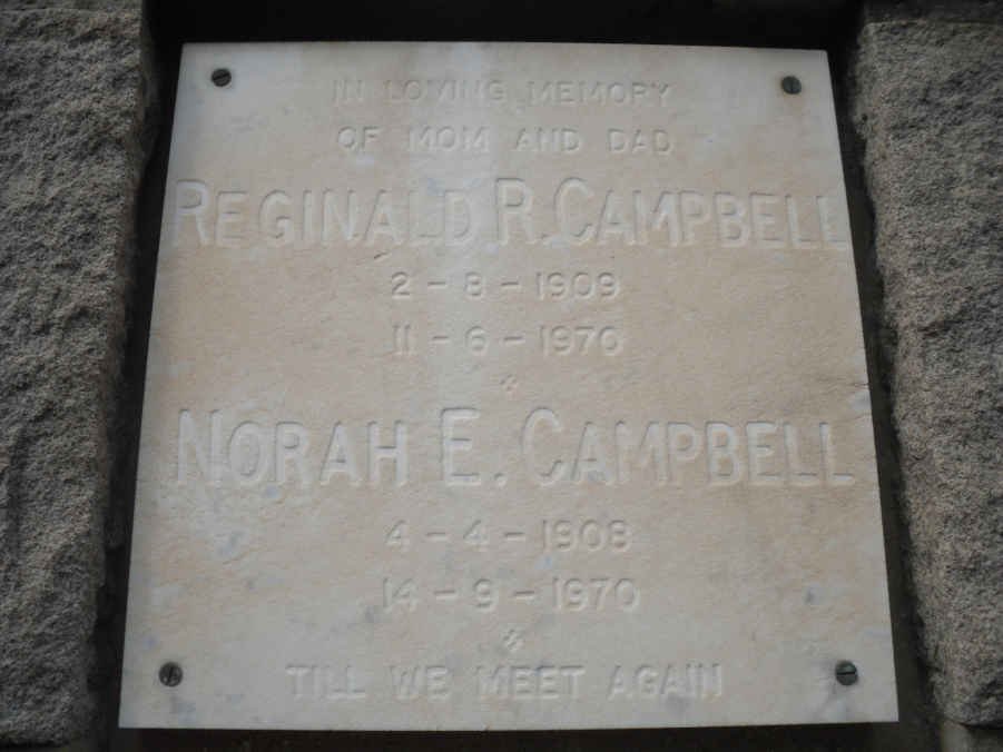 CAMPBELL Reginald R. 1909-1970 &amp; Norah E. 1908-1970