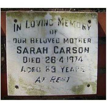 CARSON Sarah -1974
