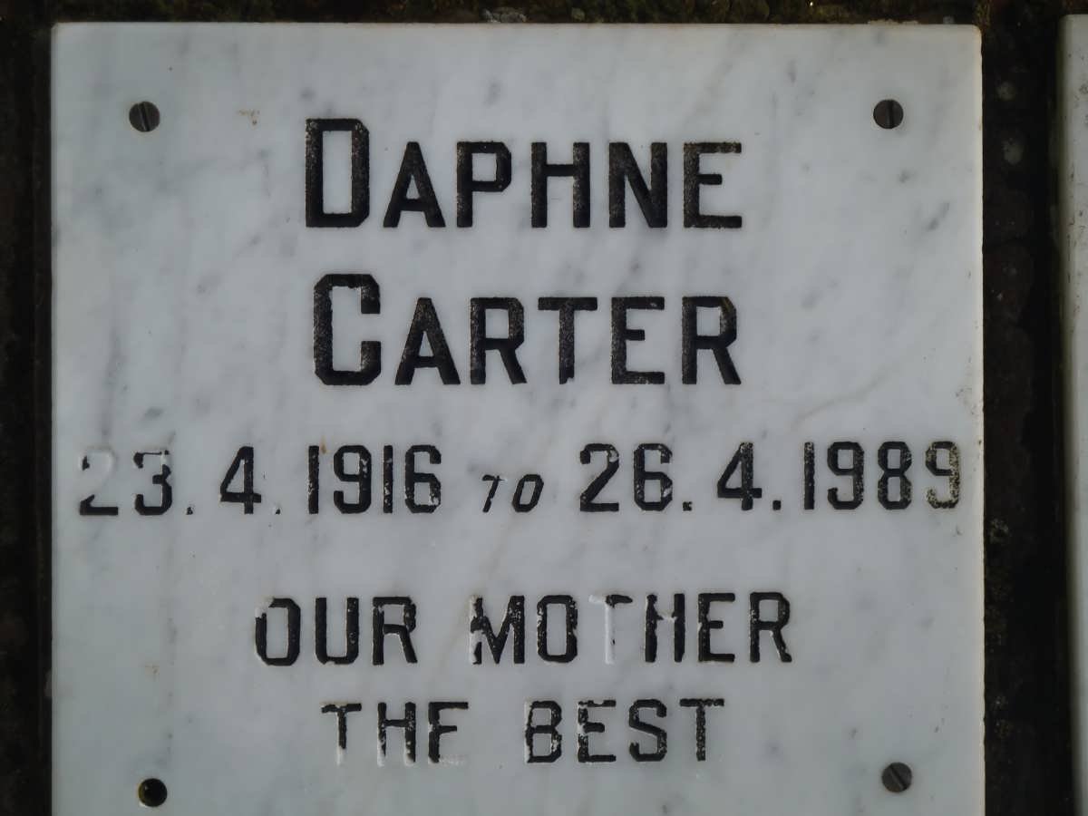 CARTER Daphne 1916-1989