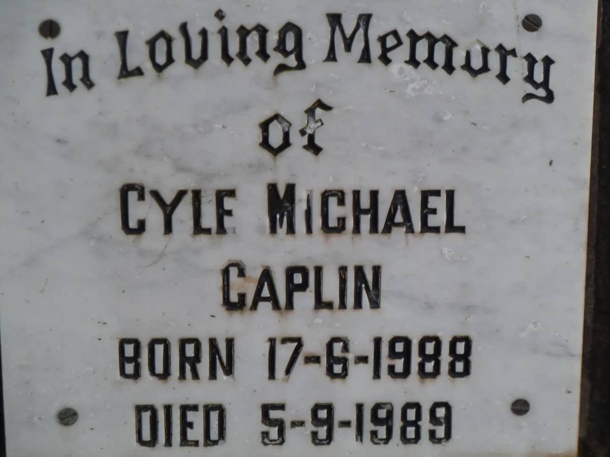 CAPLIN Cyle Michael 1988-1989