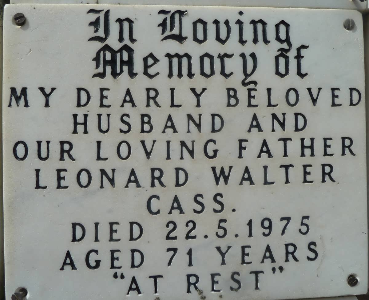 CASS Leonard Walter -1975
