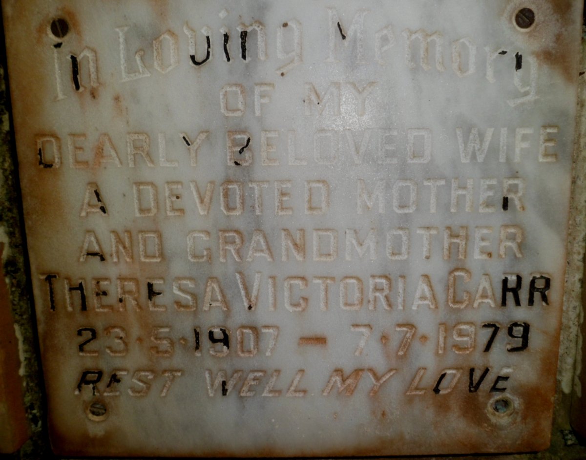 CARR Theresa Victoria 1907-1979