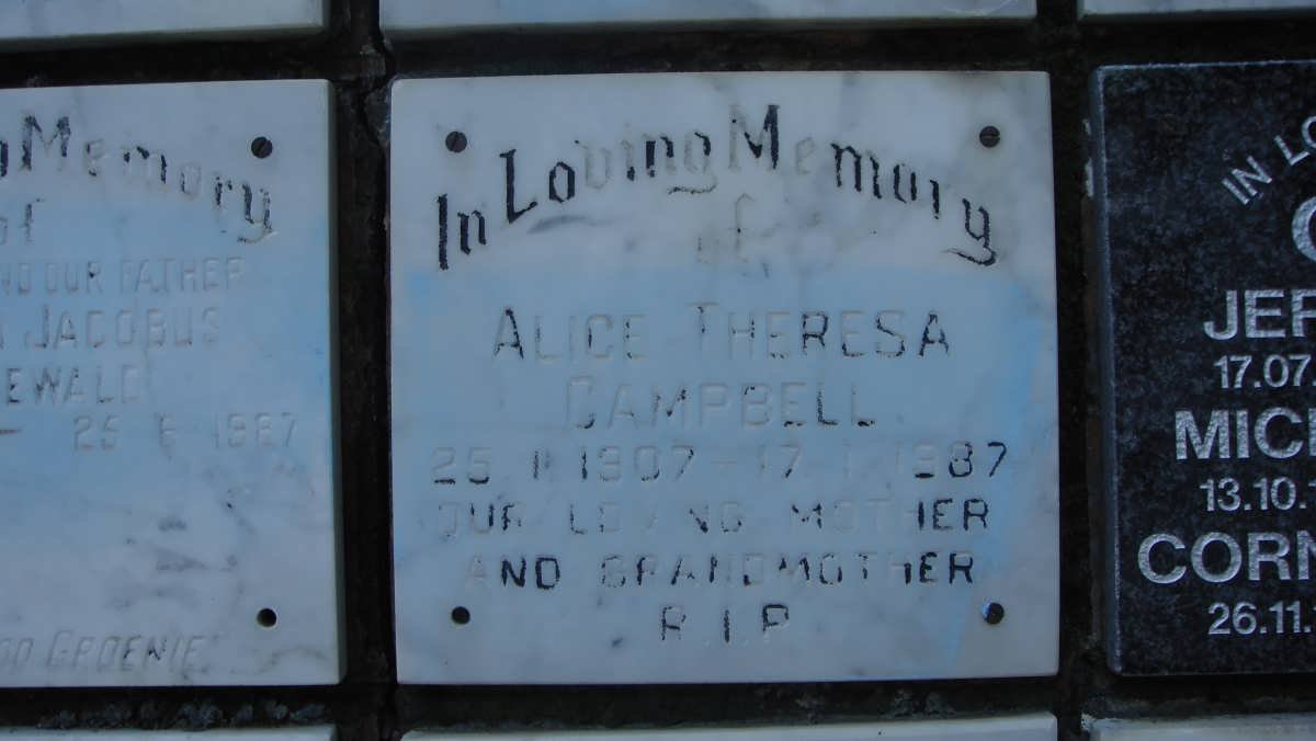 CAMPBELL Alice Theresa 1907-1987