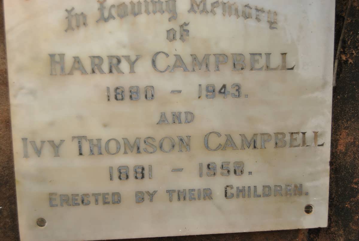CAMPBELL Harry 1880-1943 &amp; Ivy THOMSON 1881-1958