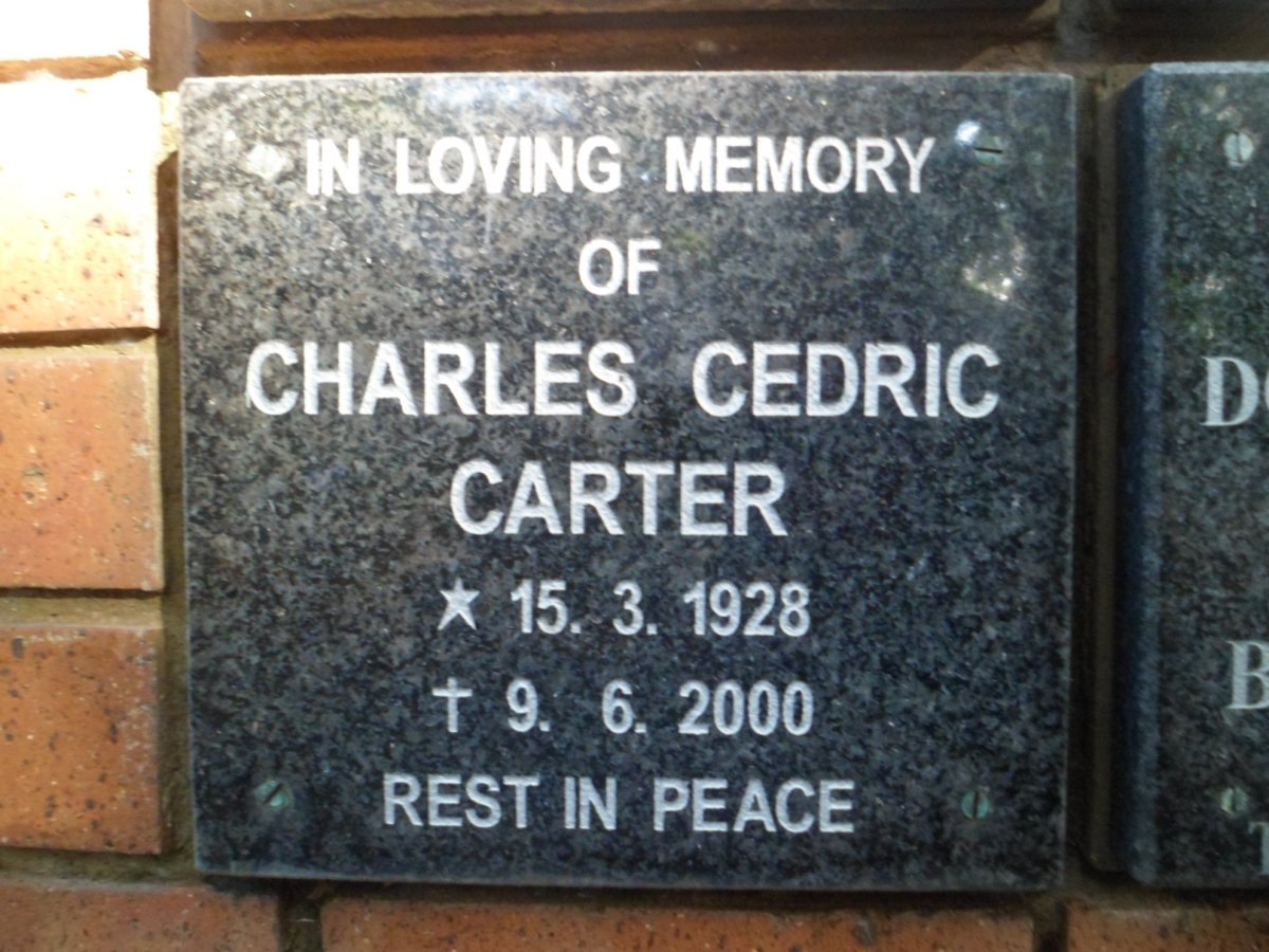 CARTER Charles Cedric 1928-2000