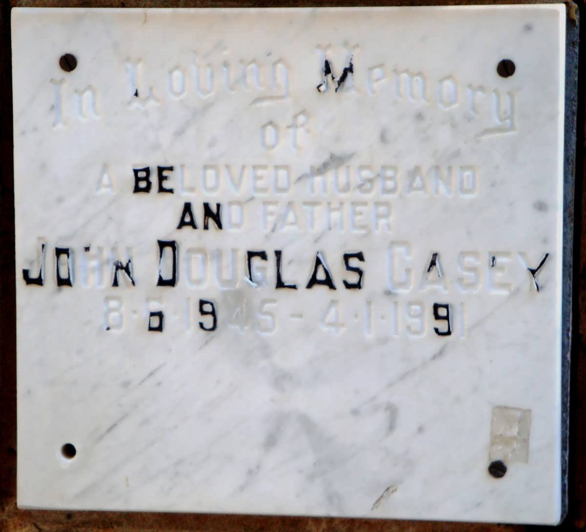 CASEY John Douglas 1945-1991