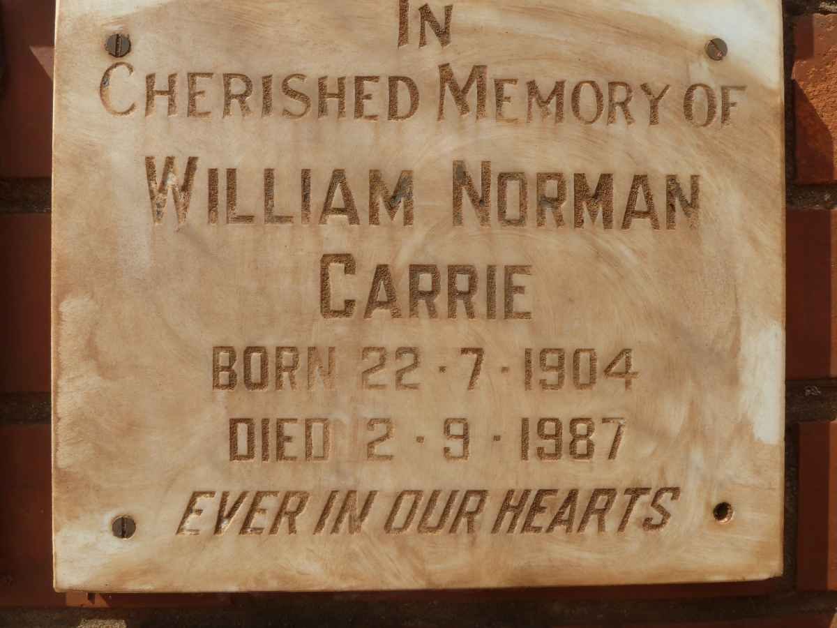 CARRIE William Norman 1904-1987
