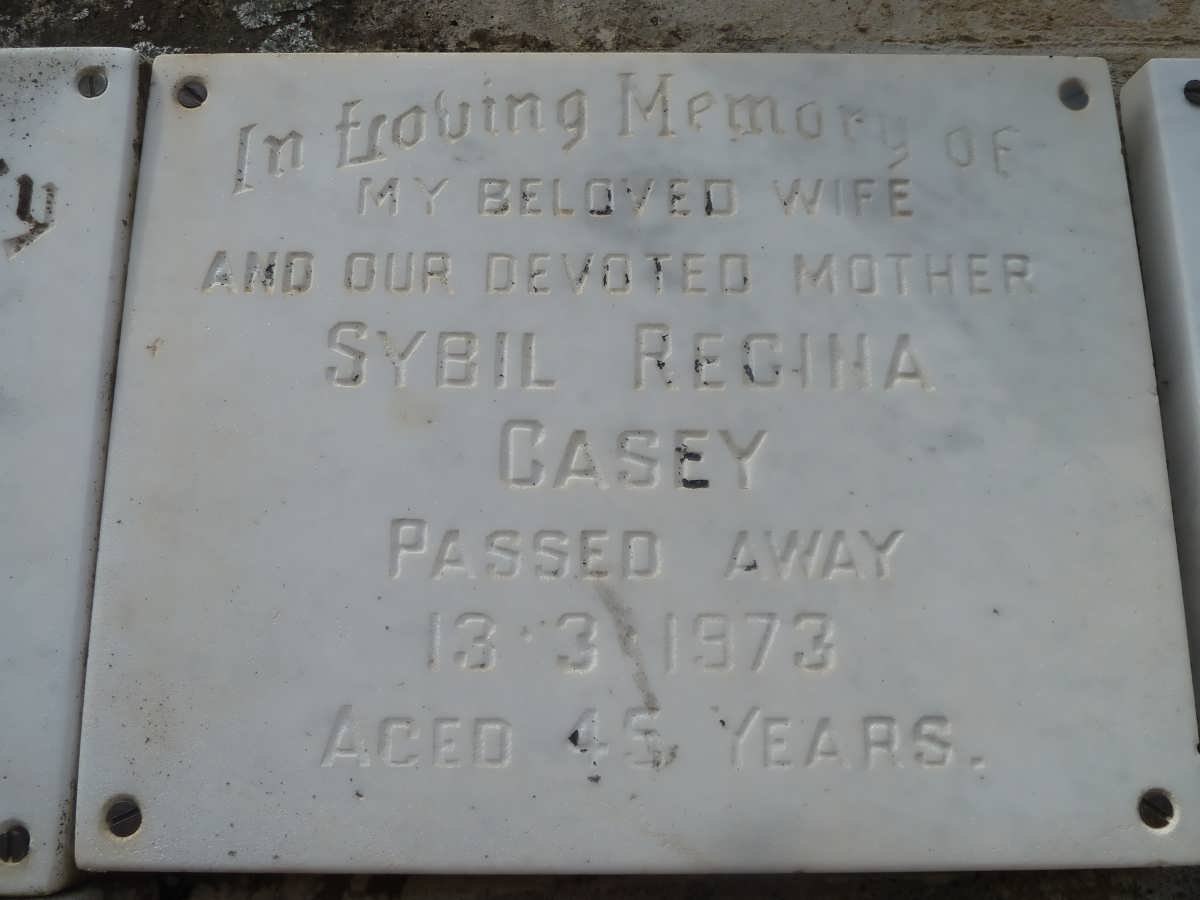 CASEY Sybil Regina -1973