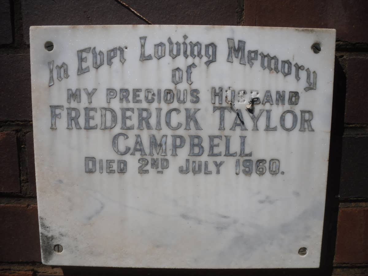 CAMPBELL Frederick Taylor -1960