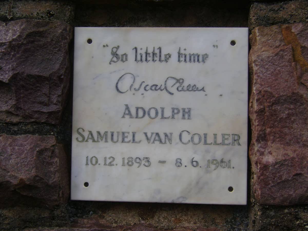 COLLER Adolph Samuel, van 1893-1961