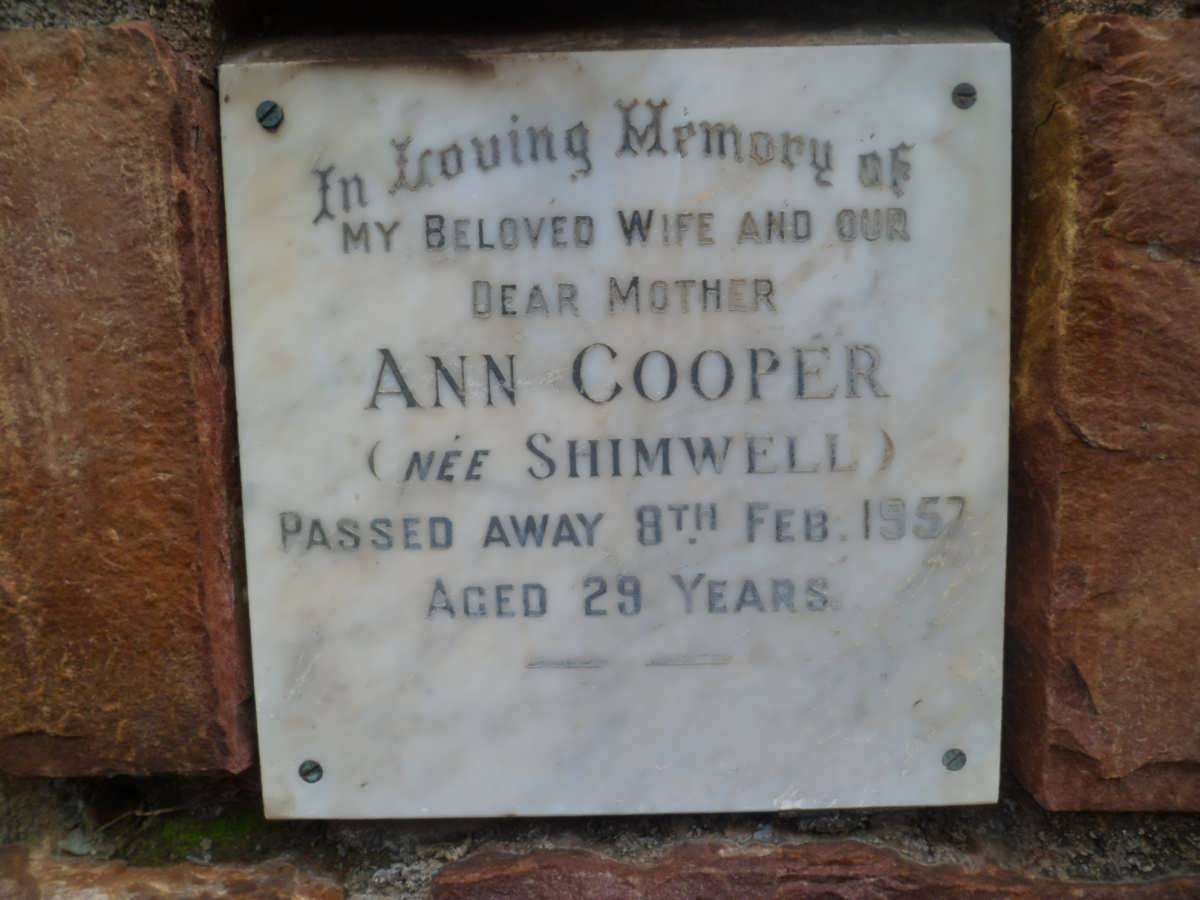 COOPER Ann nee SHIMWELL -1957