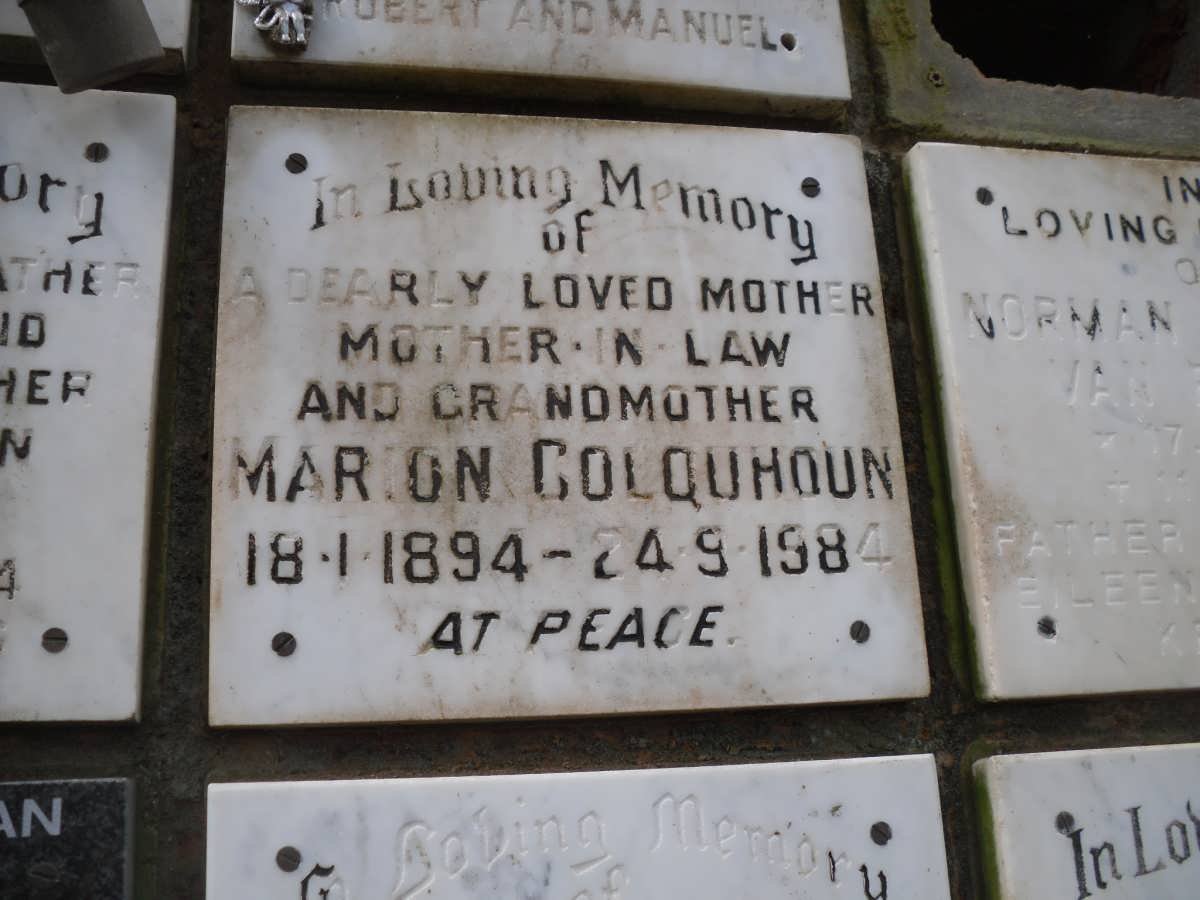 COLQUHOUN Marion 1894-1984