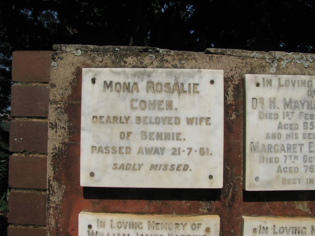 COHEN Maria Rosalie -1961