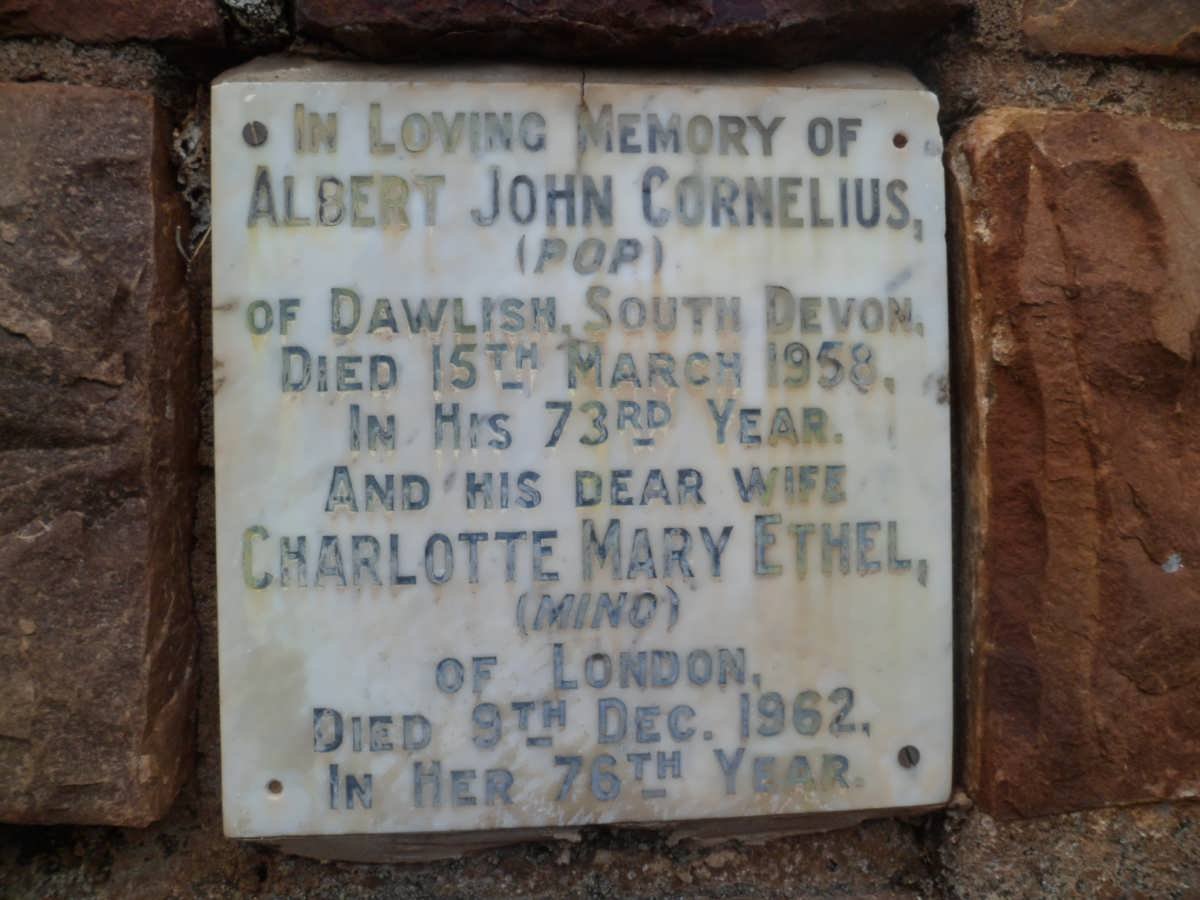 CORNELIUS Albert John -1958 &amp; Charlotte Mary Ethel -1962