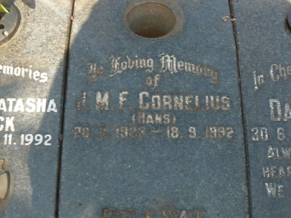 CORNELIUS J.M.F. 1923-1992