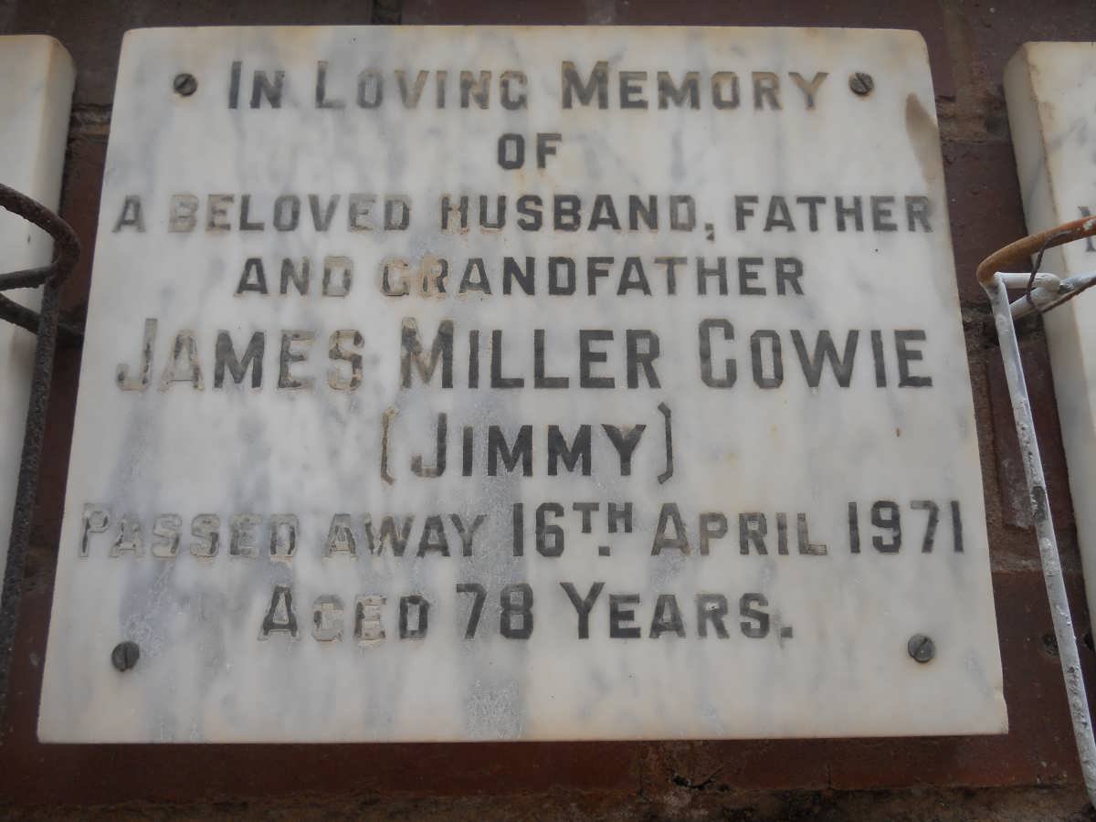 COWIE James Miller -1971