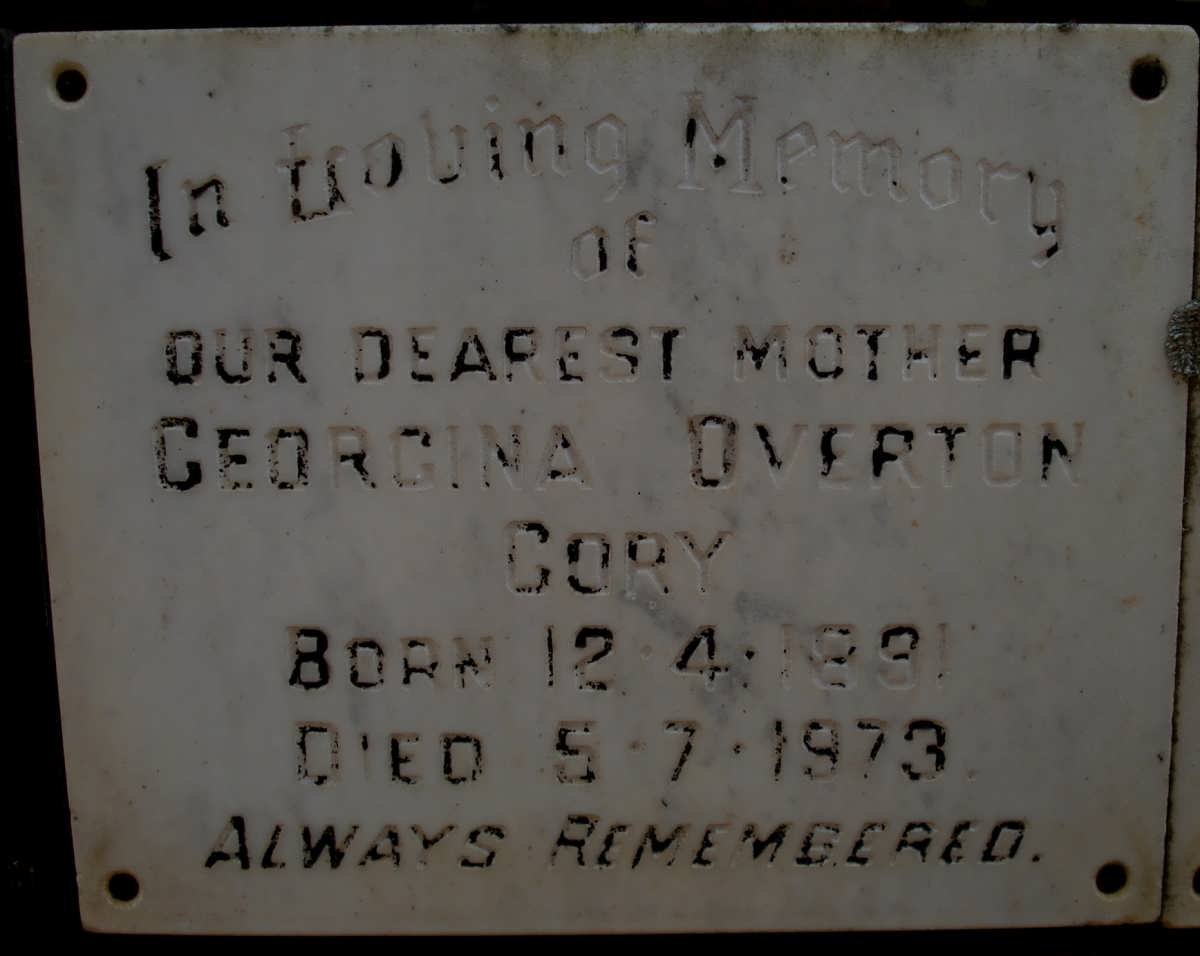 CORY Georgina Overton 1891-1973