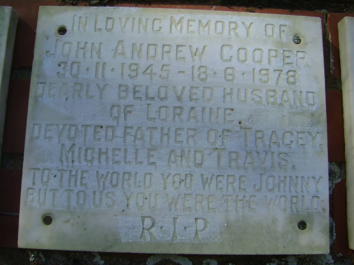 COOPER John Andrew 1945-1978