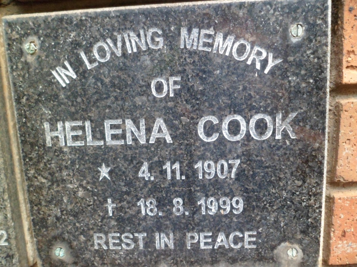 COOK Helena 1907-1999