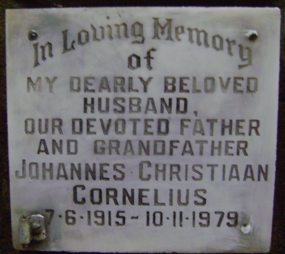 CORNELIUS Johannes Christiaan 1915-1979